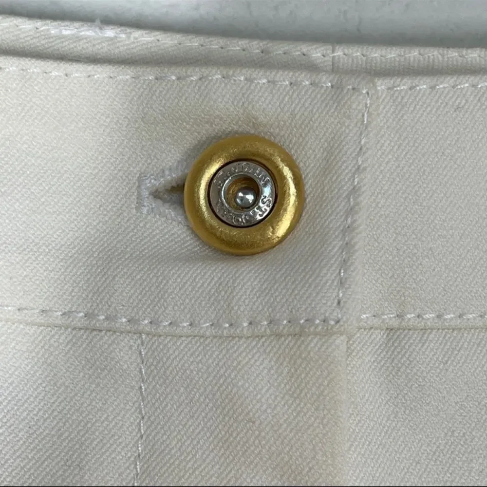 St. John Collection Ivory Wide Leg Trousers Size 4 - Picture 10 of 11